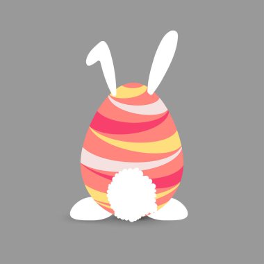 Vector illustration of Happy Easter wishes greeting