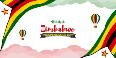 vector illustration for happy independence Zimbabwe