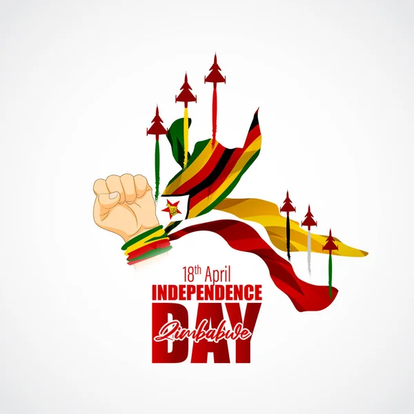 Illustration Vectorielle Pour Une Indépendance Heureuse Zimbabwe — Image vectorielle