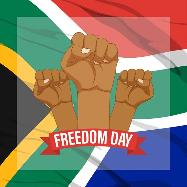 南アフリカ自由の日のベクトルイラスト — ストックベクタ