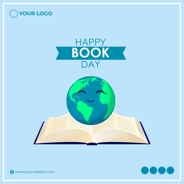 Vektor Ilustrasi Untuk Happy World Book Day - Stok Vektor
