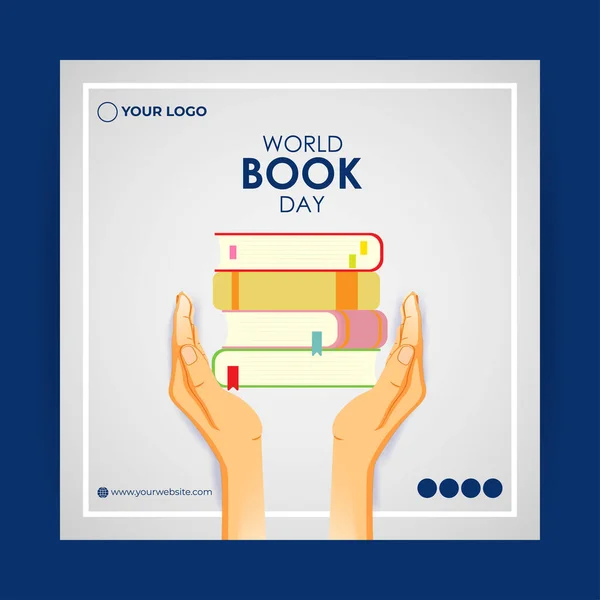 Ilustración Vectorial Para Feliz Día Mundial Del Libro — Vector de stock