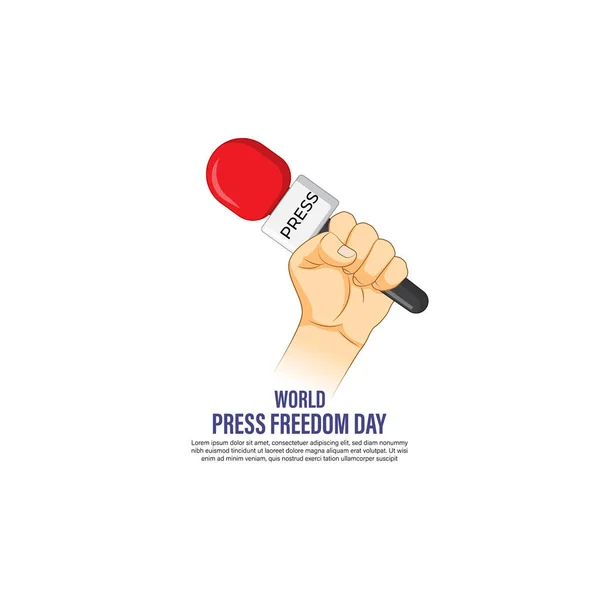 Εικονογράφηση Διάνυσμα Για Την Παγκόσμια Ημέρα Ελευθερίας Του Τύπου Μαΐου — Διανυσματικό Αρχείο