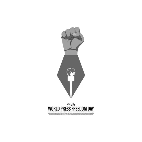 stock vector Vector illustration for World Press Freedom Day May 3