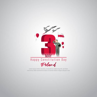 Vector illustration for Happy Constitutional Day Poland