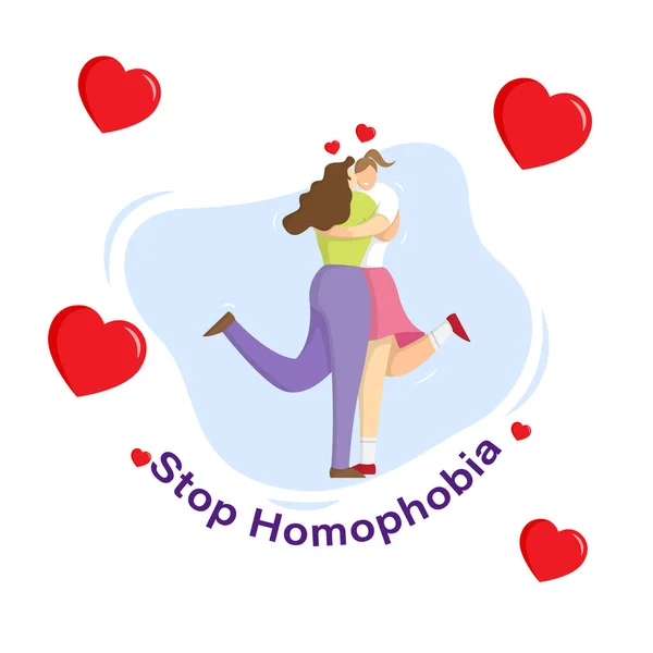 Ilustración Vectorial Del Día Internacional Contra Homofobia Bifobia Lesbiofobia Transfobia — Vector de stock