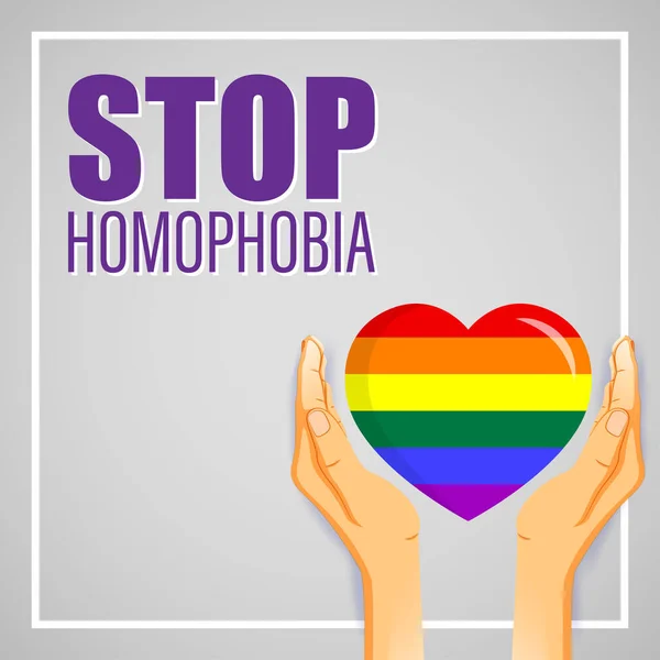 Vector Illustratie Van Internationale Dag Tegen Homofobie Biofobie Lesbofobie Transfobie — Stockvector