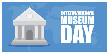 18 Mayıs Uluslararası Müze Günü için Vektör illüstrasyonu