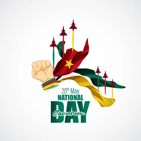 Happy National Dayのベクトルイラスト Cameron — ストックベクタ