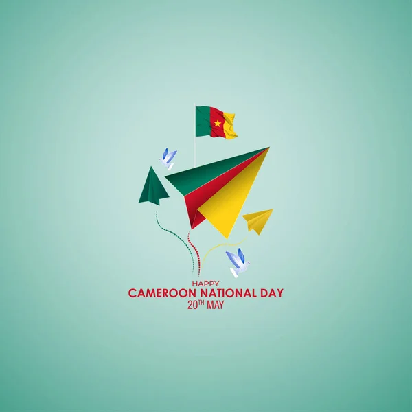 stock vector Vector illustration for Happy National Day Cameron