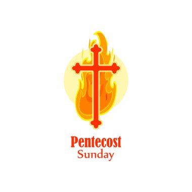 Pentecost Pazar bayrağının vektör illüstrasyon kavramı