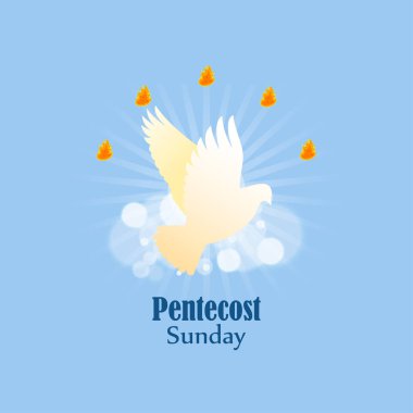 Pentecost Pazar bayrağının vektör illüstrasyon kavramı