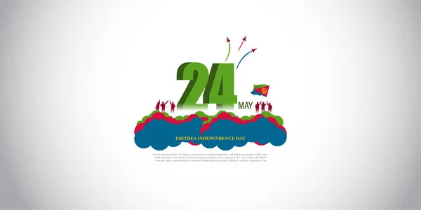 Ilustración Vectorial Para Feliz Día Independencia Eritrea — Vector de stock