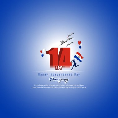 Vector illustration for Happy Independence Day Paraguay