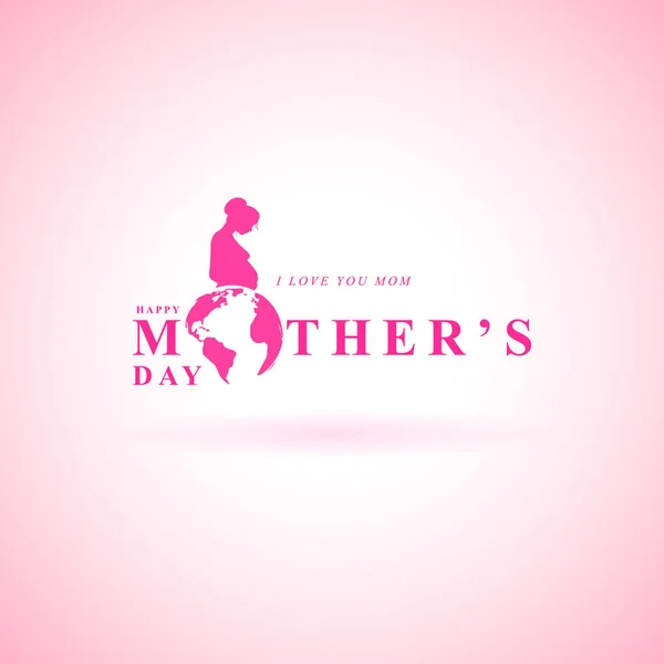 Ilustração Vetorial Modelo Mockup Feed Mídia Social Happy Mother Day — Vetor de Stock