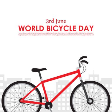 Dünya Bisiklet Günü 'nün vektör illüstrasyonu 3 Haziran sosyal medya öyküsü model şablonu