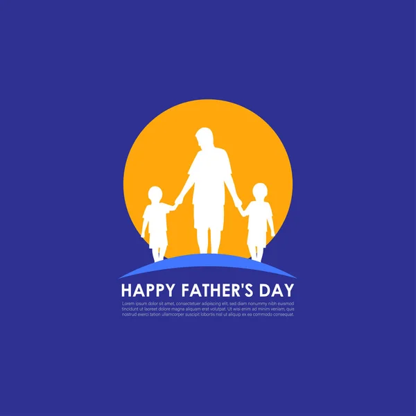 Happy Father Day Juneソーシャルメディアフィードストーリーモックアップテンプレート — ストックベクタ