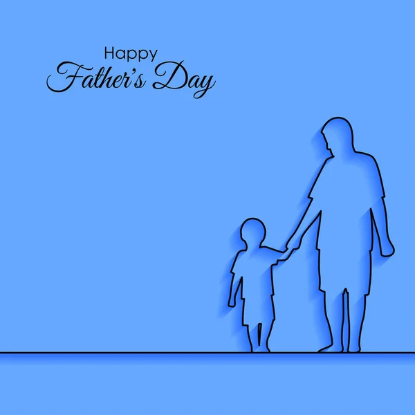 Vector Illustration Happy Father Day June Social Media Feed Story — Stock Vector