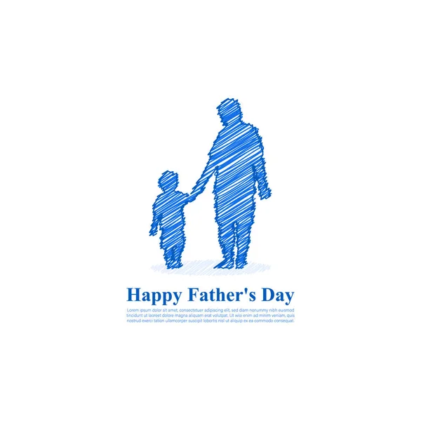 Vektorillustration Von Happy Father Day Juni Social Media Feed Story — Stockvektor