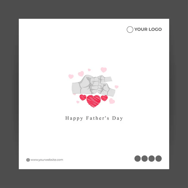 stock vector Vector illustration of Happy Father's Day 18 June social media feed story mockup template