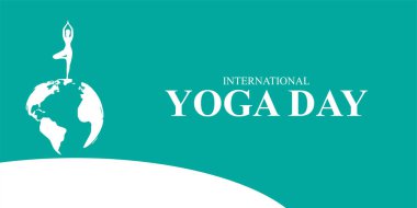 Uluslararası Yoga Günü 'nün vektör illüstrasyonu sosyal medya hikayesi maket modellemesi