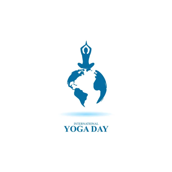 Εικονογράφηση Διάνυσμα Του Προτύπου Happy International Day Yoga Social Media — Διανυσματικό Αρχείο