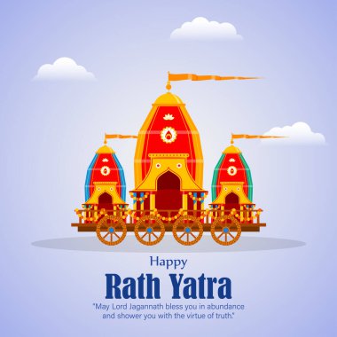 Happy Rath Yatra sosyal medya hikayesinin vektör illüstrasyonuName