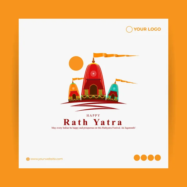 stock vector Vector illustration of Happy Rath Yatra social media story feed mockup template