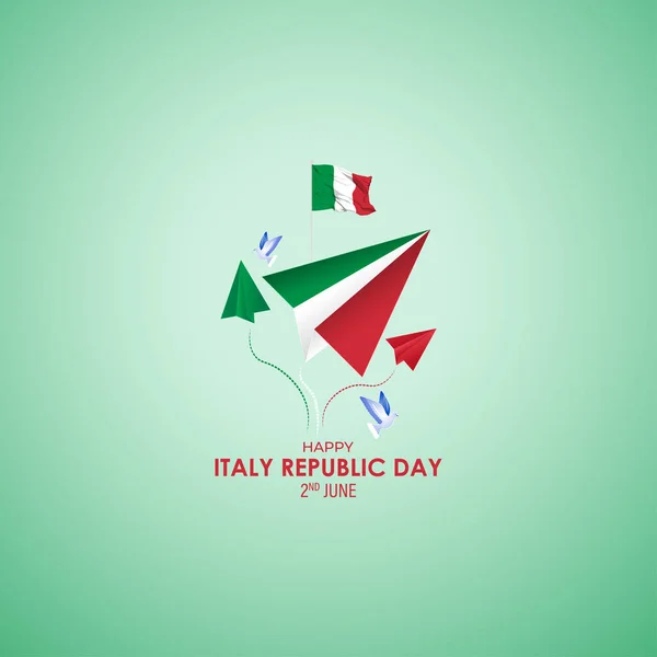 Vector Illustration Italy Republic Day June — Stock Vector