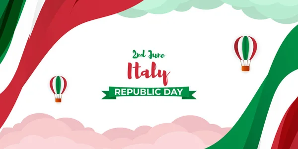 Vector Illustration Italy Republic Day June — Stock Vector