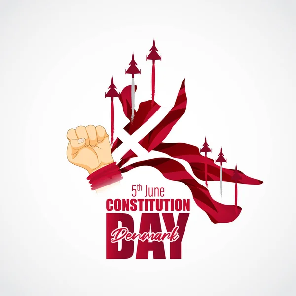 stock vector Vector illustration for Happy Constitution Day Denmark 5 June