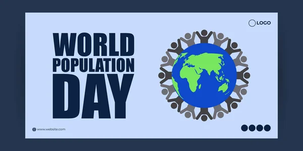 Vector Illustratie Van World Population Day Social Media Verhaal Feed — Stockvector