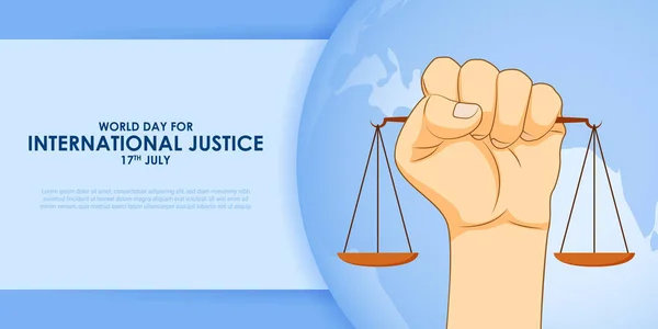 Uluslararası Adalet Günü Sosyal Medya Hikayeleri Için Vektör Illüstrasyonu — Stok Vektör