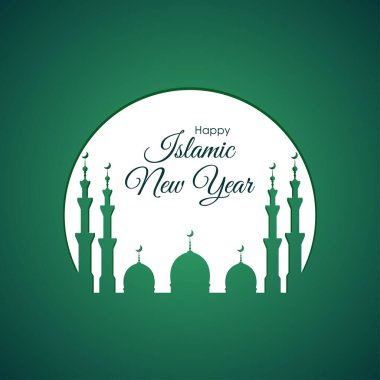 Mutlu İslami Yıl sosyal medya hikayesinin vektör illüstrasyonuName