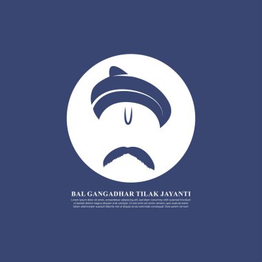 Bal Gangadhar Tilak 'ın vektör illüstrasyonuName