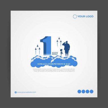 Somali Bağımsızlık Günü sosyal medya hikayesinin vektör illüstrasyonuName