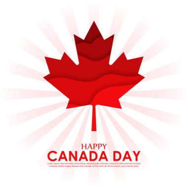 Mutlu Kanada Günü sosyal medya hikayesinin vektör illüstrasyonu