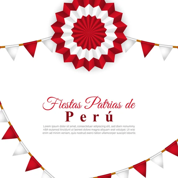 Vektorillustration Von Happy Peruvian National Holidays Social Media Story Feed lizenzfreie Stockillustrationen