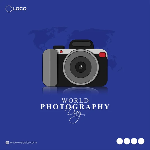Vector Illustration World Photography Day — Stock Vector
