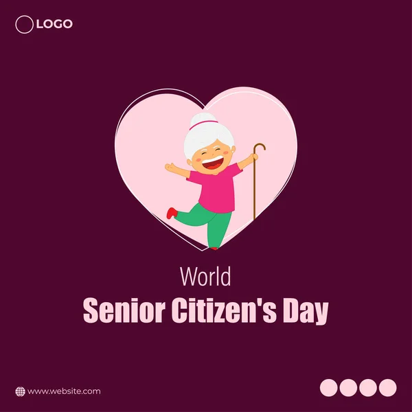 stock vector Vector illustration for World Senior Citizen's Day