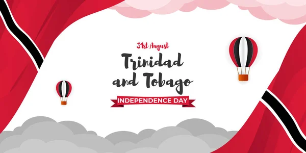 Vektorillustration Von Trinidad Und Tobago Independence Day Social Media Story Stockillustration