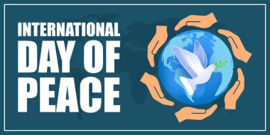 Uluslararası Barış Günü bayrağının temsilcisi
