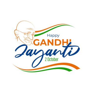 Happy Gandhi Jayanti sosyal medya besleme şablonunun vektör çizimi