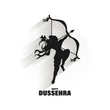 Happy Dussehra sosyal medya besleme şablonunun vektör çizimi