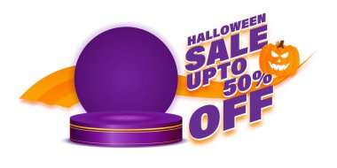 Mutlu Cadılar Bayramı sosyal medya besleme şablonunun vektör çizimi