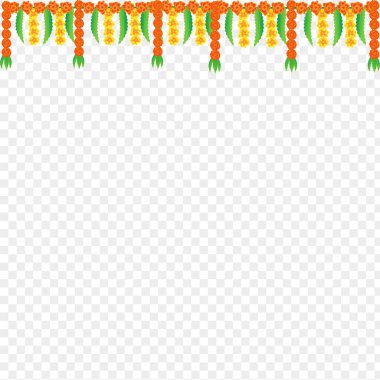 Şeffaf arkaplanda güzel bir çiçek sallanan