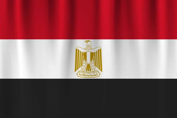 Vector Flag Egypt Єгипет Махає Прапором — стокове фото