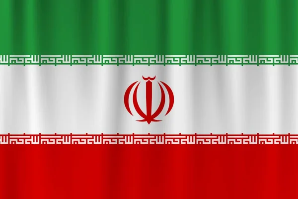 Irans Vektorflagga Iran Viftande Flagga Bakgrund — Stockfoto