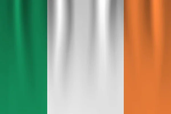 Σημαία Διάνυσμα Της Ιρλανδίας Ιρλανδία Κυματίζει Φόντο Σημαία — Φωτογραφία Αρχείου