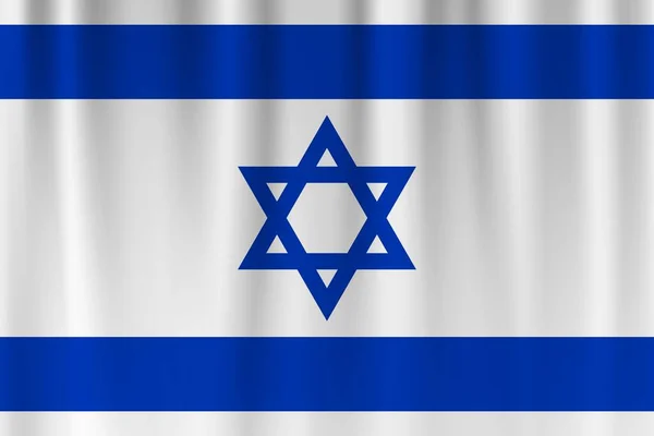 Flaga Wektorowa Izraela Izrael Machający Flagą Tle — Zdjęcie stockowe